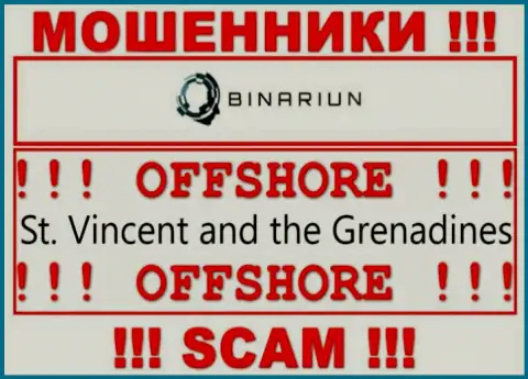 St. Vincent and the Grenadines - именно здесь юридически зарегистрирована мошенническая компания Binariun