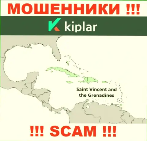 РАЗВОДИЛЫ Kiplar имеют регистрацию очень далеко, на территории - St. Vincent and the Grenadines