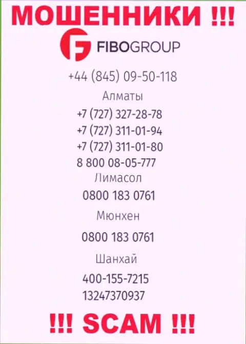 Не дайте мошенникам из компании Fibo-Forex Ru себя обувать, могут звонить с любого номера телефона