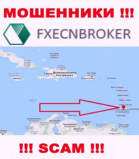ФХаЕЦН Брокер - это КИДАЛЫ, которые официально зарегистрированы на территории - Saint Vincent and the Grenadines