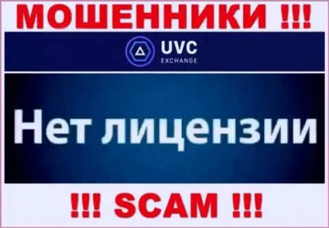 У ворюг UVC Exchange на веб-ресурсе не показан номер лицензии компании ! Будьте очень осторожны