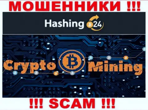В internet сети действуют кидалы Hashing24 Com, сфера деятельности которых - Crypto mining