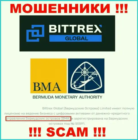 И контора Bittrex и ее регулятор - Bermuda Monetary Authority (BMA), являются мошенниками