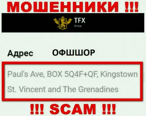 Не имейте дело с конторой TFX FINANCE GROUP LTD - указанные интернет-разводилы осели в оффшорной зоне по адресу Paul's Ave, BOX 5Q4F+QF, Kingstown, St. Vincent and The Grenadines
