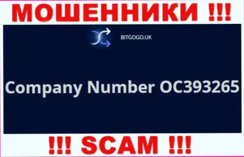 Номер регистрации мошенников Бит Го Го, с которыми слишком опасно работать - OC393265