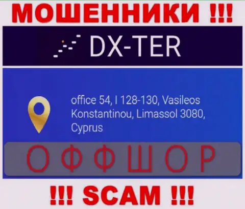 office 54, I 128-130, Vasileos Konstantinou, Limassol 3080, Cyprus - это официальный адрес конторы ДИксТер, расположенный в офшорной зоне