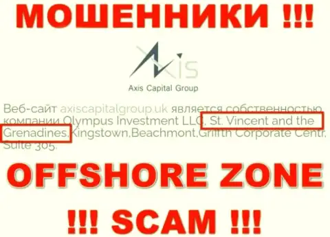 Axis Capital Group это интернет-мошенники, их место регистрации на территории Сент-Винсент и Гренадины