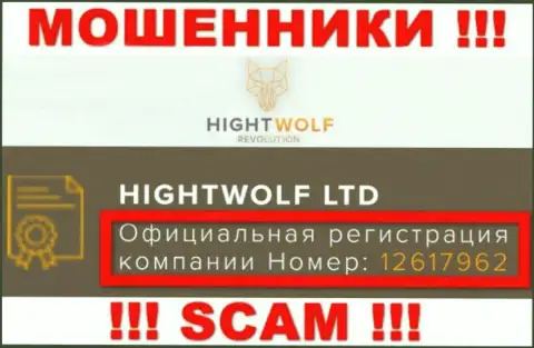 Наличие рег. номера у HightWolf Com (12617962) не значит что компания порядочная