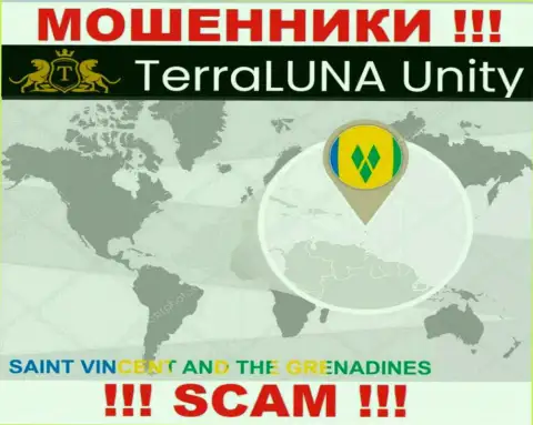 Юридическое место регистрации мошенников TerraLunaUnity Com - Saint Vincent and the Grenadines