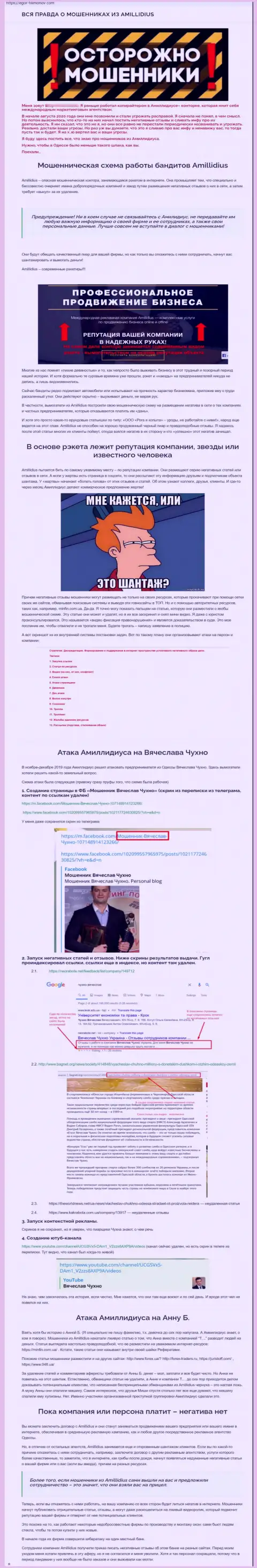 Достоверный отзыв о работе компании Амиллидиус, во главе которой Терзи Богдан Михайлович