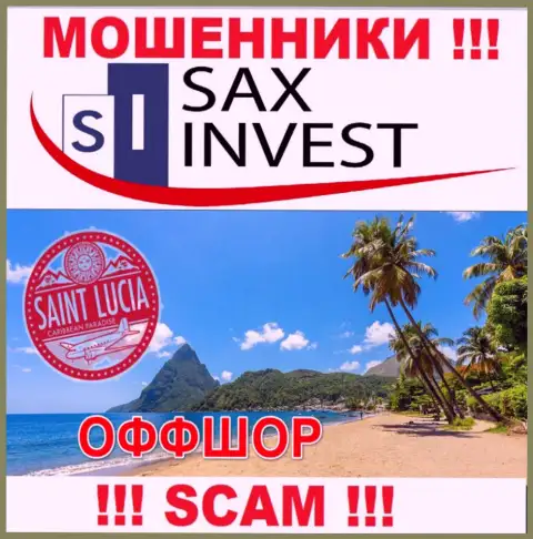 Т.к. Сакс Инвест зарегистрированы на территории Saint Lucia, слитые вложенные деньги от них не забрать