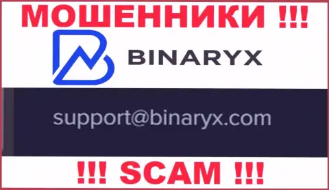 На сайте мошенников Binaryx Com размещен данный адрес электронной почты, куда писать сообщения крайне опасно !