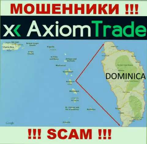 У себя на онлайн-ресурсе Axiom Trade написали, что зарегистрированы они на территории - Доминика