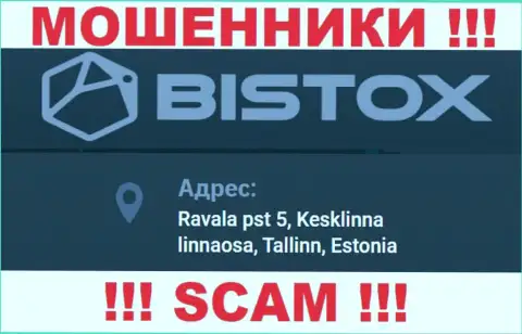 Избегайте работы с Bistox - указанные интернет обманщики представили фиктивный юридический адрес