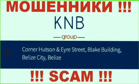 Средства из компании KNB Group вывести нельзя, поскольку расположены они в оффшорной зоне - Корнер Хутсон энд Эйр Стрит, Блейк Билдинг, Белиз-Сити, Белиз