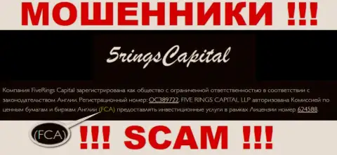 Не имейте дело с Five Rings Capital - орудуют под покровительством оффшорного регулятора - FCA
