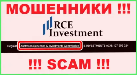 РСЕ Инвестмент интернет мошенники и их регулирующий орган: ASIC также