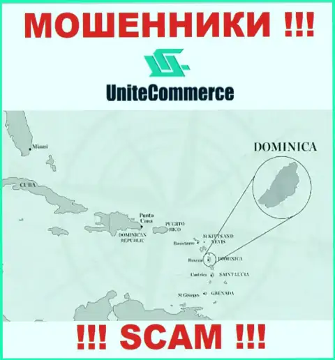 UniteCommerce расположились в офшоре, на территории - Содружества Доминики