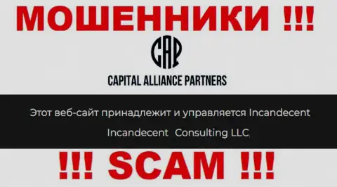Юридическим лицом, владеющим internet-мошенниками Capital Alliance Partners, является Consulting LLC