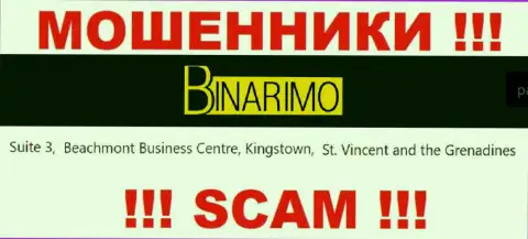 Бинаримо - это мошенники !!! Пустили корни в офшоре по адресу - Сьюит 3, Бичмонт Бизнес Центр, Кингстаун, Сент-Винсент и Гренадины и сливают денежные вложения реальных клиентов