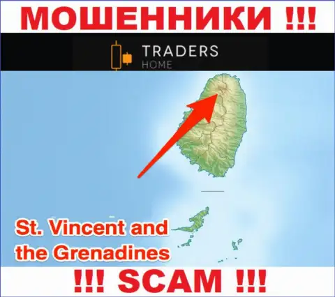 Контора TradersHome имеет регистрацию в офшоре, на территории - St. Vincent and the Grenadines