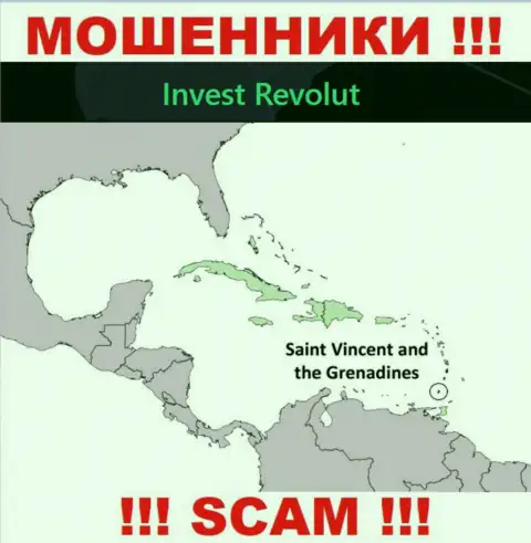 Инвест Револют расположились на территории - Kingstown, St Vincent and the Grenadines, избегайте сотрудничества с ними