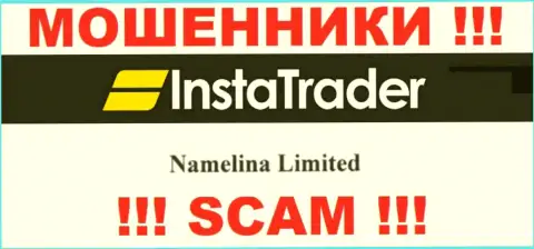 Юридическое лицо организации InstaTrader - это Namelina Limited, информация позаимствована с официального веб-сайта