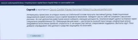 Отзыв валютного игрока о дилинговой компании Cauvo Capital на интернет-сервисе ревокон ру