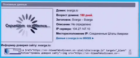 Возраст домена forex дилера Сварга, согласно справочной информации, которая получена на веб-сайте doverievseti rf